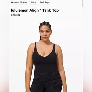 Lululemon Align Tank in Black